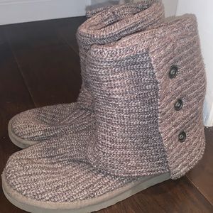 Gray Knit UGG boots